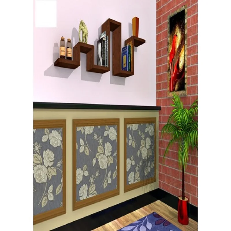 Shelf&Shelf MADE IN TURKEY Modern Shelf Color Options Living Room Wood Wall Book Holder Organizer Bookshelf Rack Bookcase