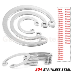 1-40pcs 8mm to 75mm C type Internal Circlips Retaining Rings for Bores CirClip 304 A2 Stainless Steel DIN472 Corrosion Resistant