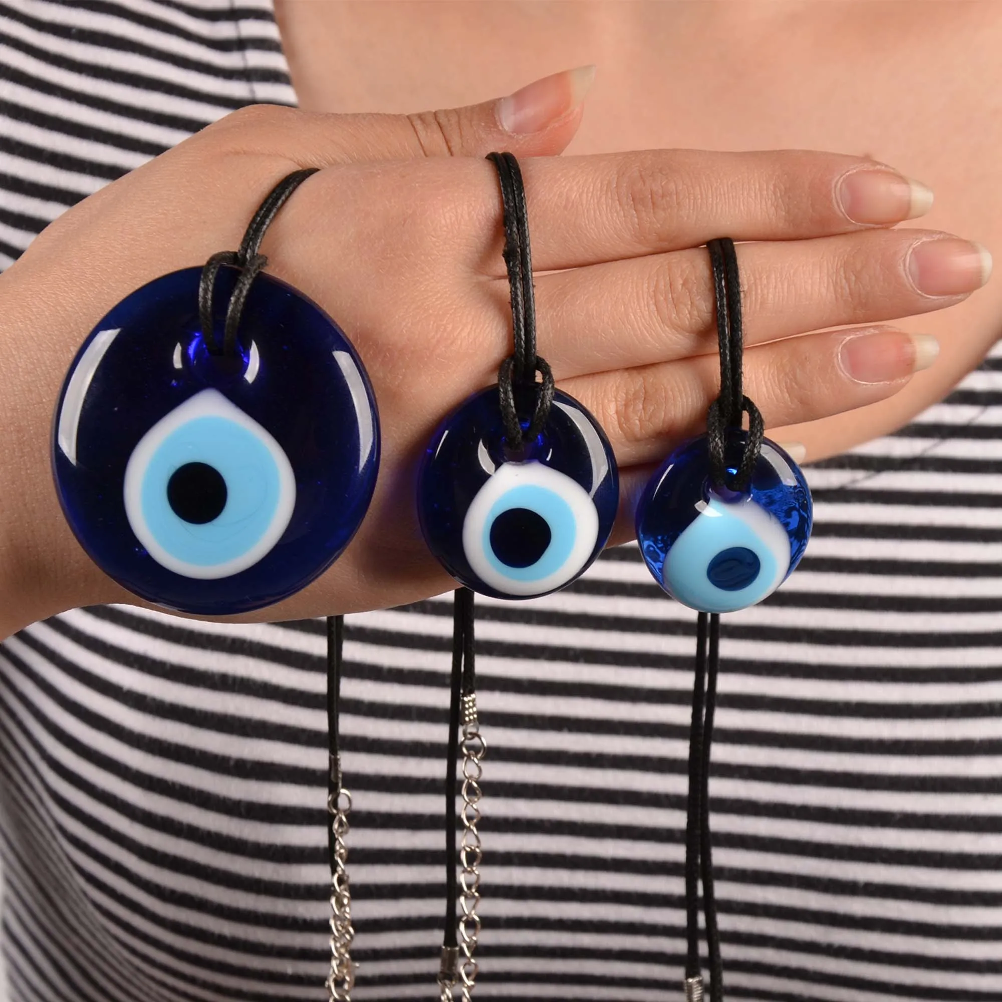 Evil Eye Necklace Blue Color Nazar Protection Amulet Turkish Pendant Choker Jewelry Fashion Trend Hand Gift For Women