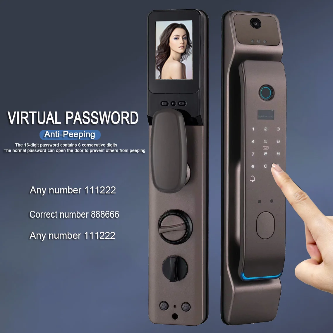 3D Infrared Face Recognition Tuya App Unlock With Camera Fingerprint Magnetic Card Password Home Electronic Smart Door Lock