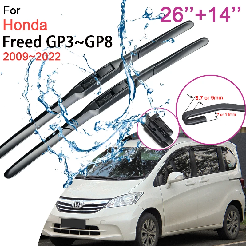 

Car Front Windshield Wiper Blades for Honda Freed GP3~GP8 2009~2022 2010 2011Frameless Durable Rubber Snow Scraping Accessories