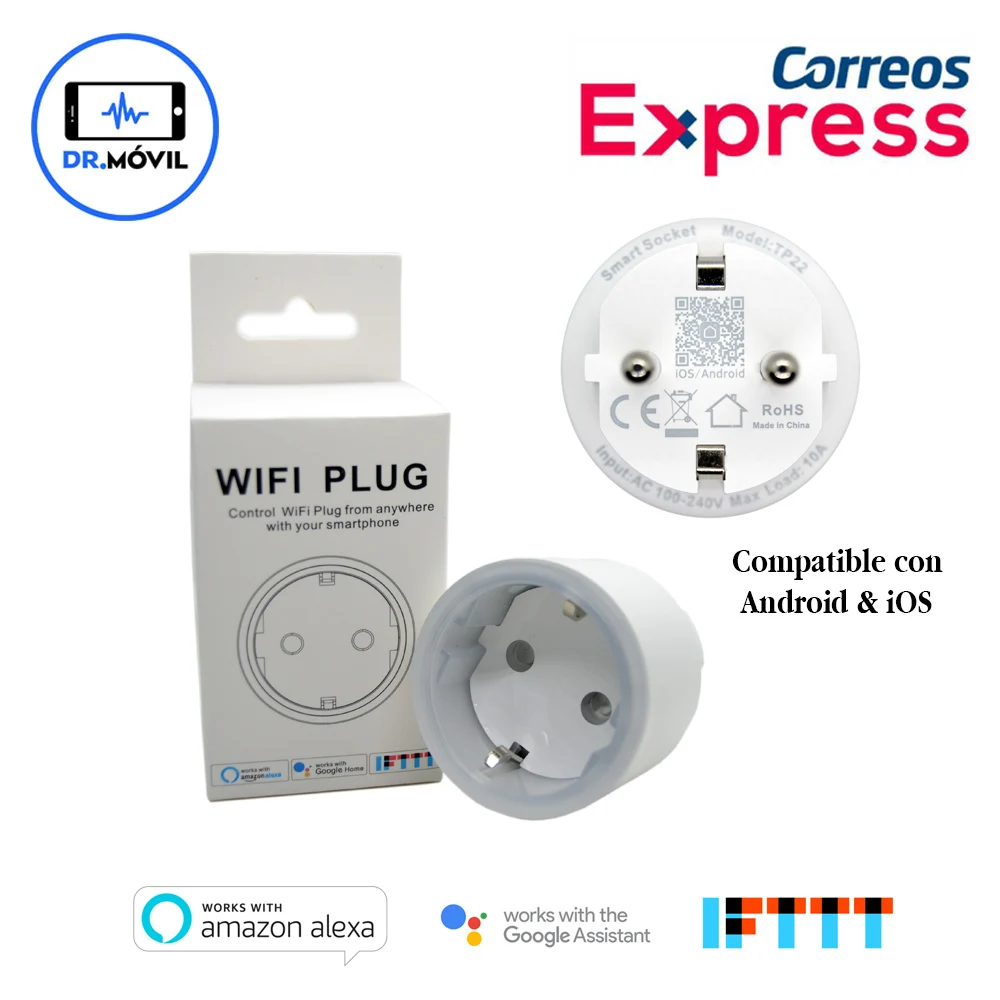 Plug Wifi smart Smartplug compatible with Amazon Alexa, Google Home and IFTTT. Google Home Mini Smart Home Echo Dot