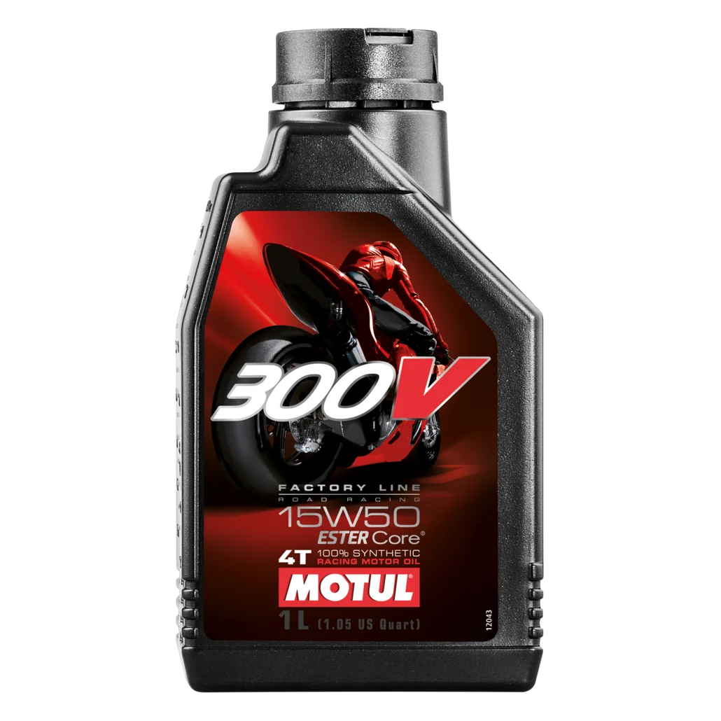 MOTUL 104125 motor oil for motorcycles 300V 4T Factory Line Road Racing, 15W-50, 1L synthetic 100% lubricant for motorcycles and cars