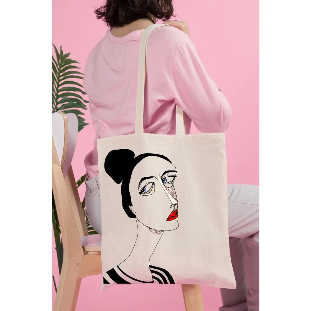 Summer fashion trend Large Capacity Shoulder Bag Fabric Cotton Tote Reusable Shopping Bag for Women 2021 Beach Bags Shopping