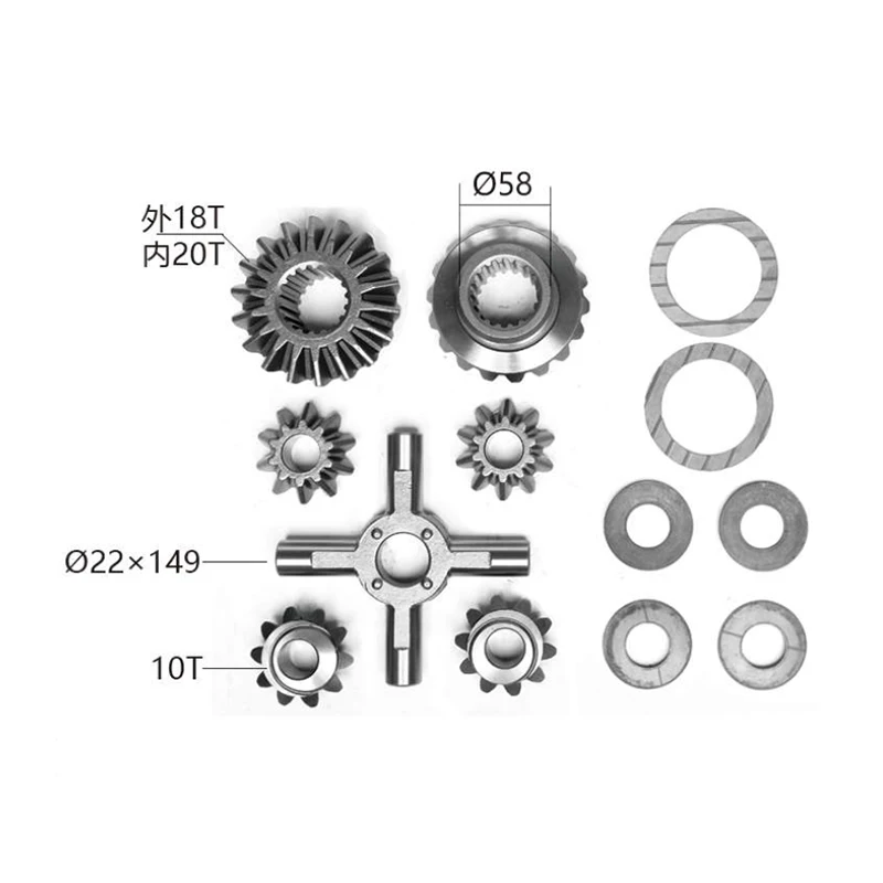 Standard Material Durable Differential Kits For Mitsubishi Canter FUSO PS120 inner 20T outer 18T