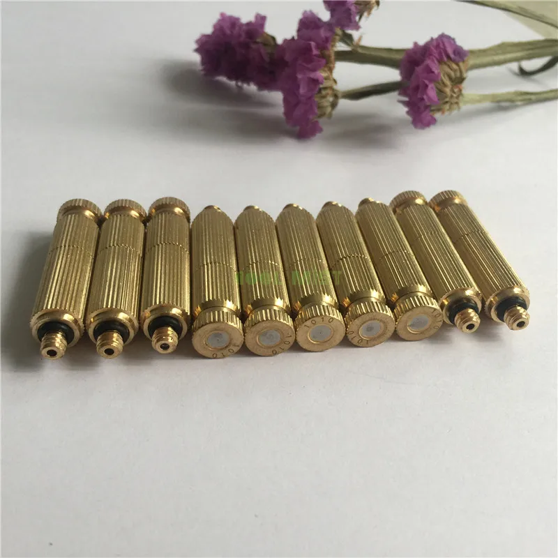 

H254 High pressure Thread 10/24" brass spray garden nozzle 0.1mm-0.6mm orifice mist sprinkler for mist cooling system 50pcs/pack