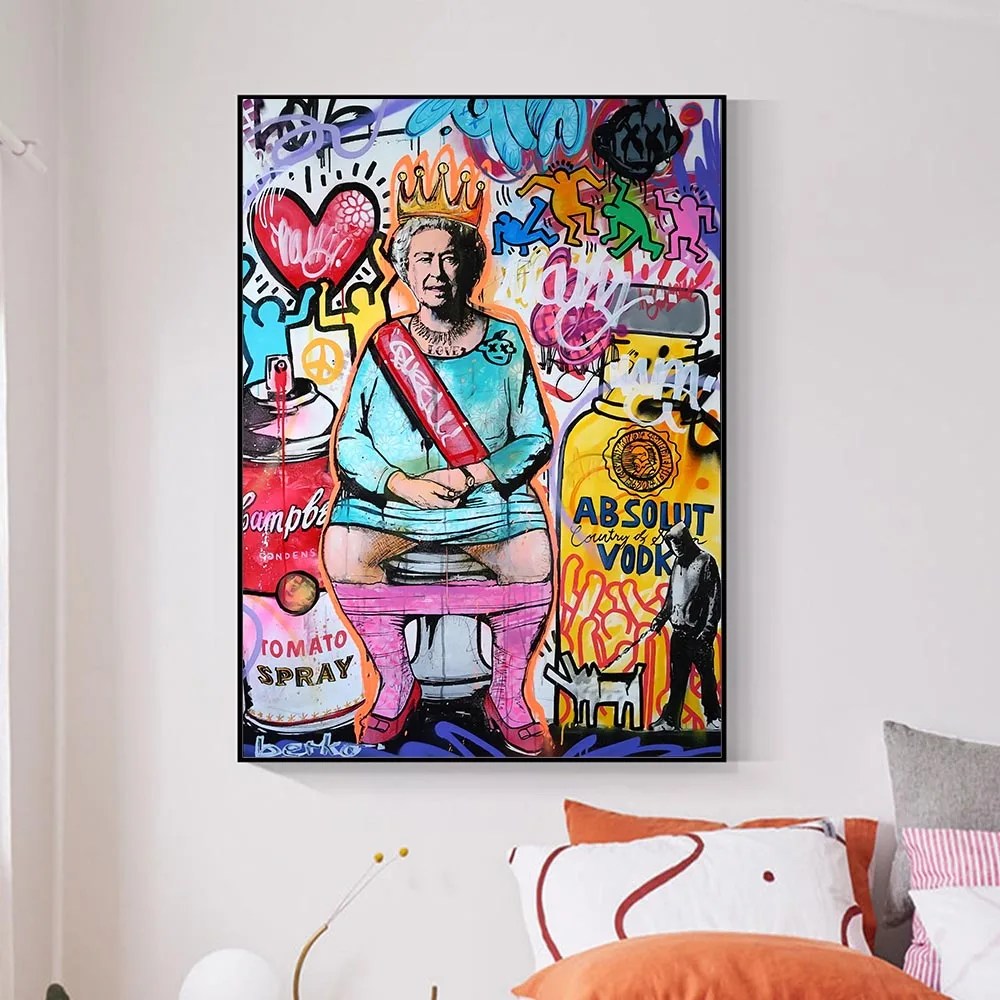 

Abstract Famous Portrait Painting Colorful Graffit Pop Art Canvas Poster Prints On Wall Art Pictures For Living Room Home Decor