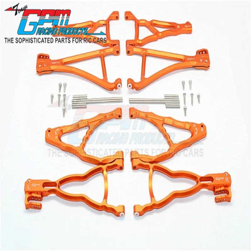 GPM ALUMINIUM FRONT+REAR UPPER & LOWER SUSPENSION ARM - 32PCS SET FOR TRAXXAS 1/10 E-REVO 560871/REVO/SUMMIT UPGRADE