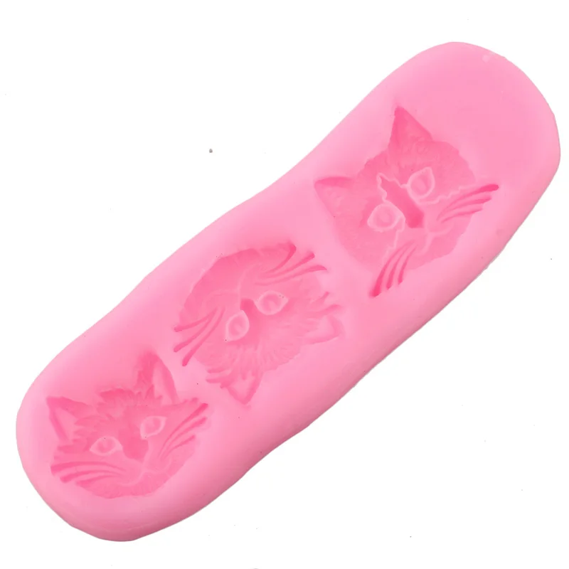 3D Cat Silicone Mold DIY Cupcake Fondant Cake Decorating Tools Candy Resin Clay Chocolate Soap Mould Kitchen Baking Accessories