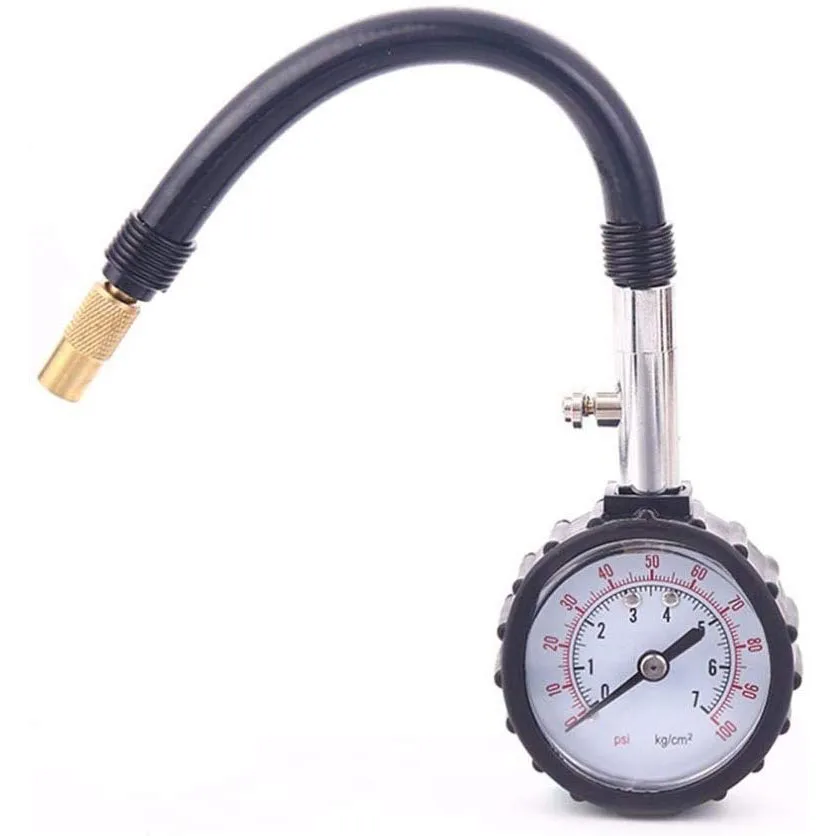 100 PSI Tire Pressure Gauge Duty Best Accurate Heavy Duty Air Pressure Tire Gauge For Car & Motorcycle Free Shpping