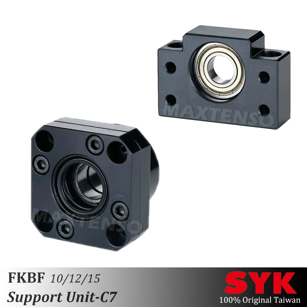 SYK Support Unit Set FKBF Professional fixed side FK10BF10 FK12BF12 FK15BF15 C7 for ball screw TBI sfu 1204 1605 Premium CNC