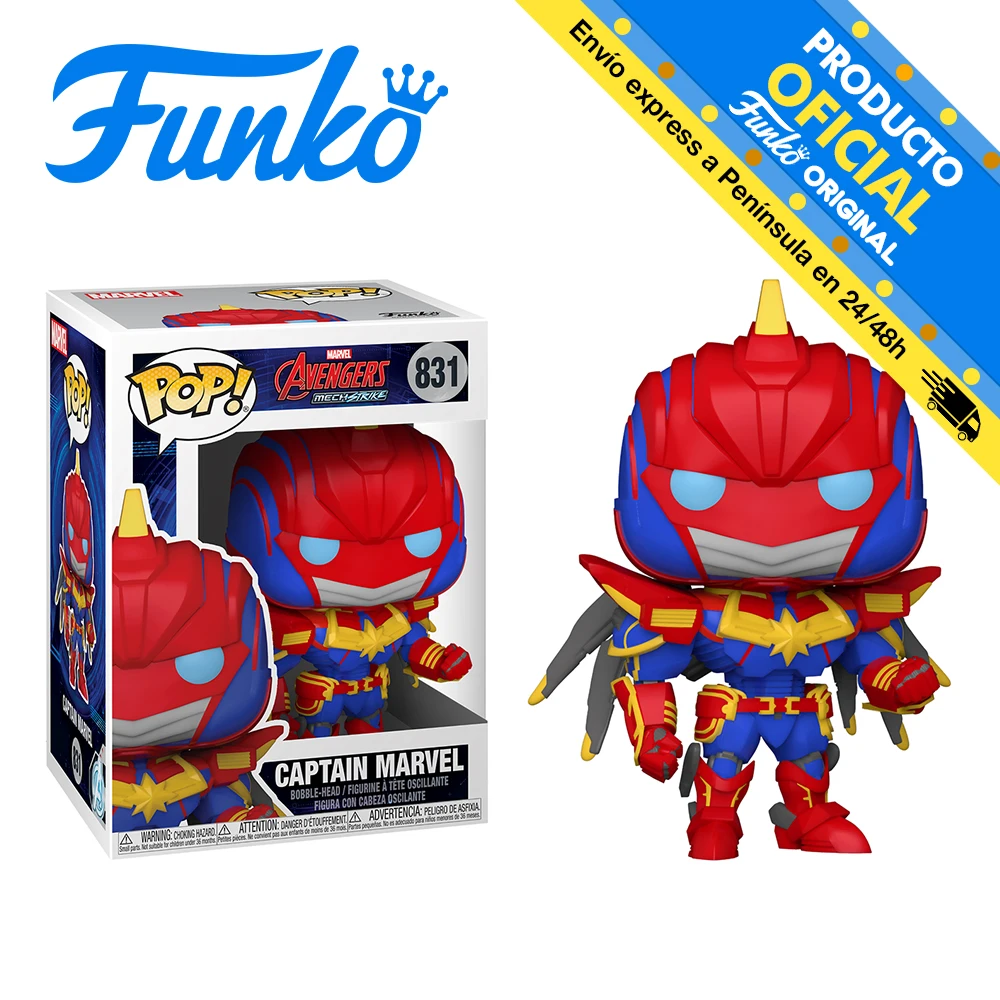 FUNKO POP! Marvel Mech Strike-Captain Marvel, original gift, boy, girl, box, official license, store