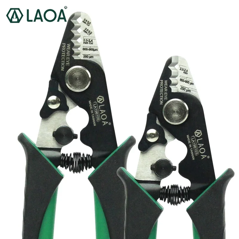 Laoa 5-parte do Formulário Descascador de Fio de Fibra Profissional S45c Liga de Aço Óptico Descascamento Multitool
