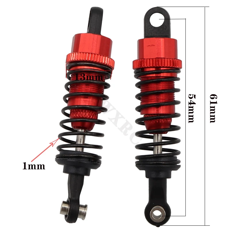 4 sztuk wypełniony olejem typ metalowy amortyzator z amortyzatorem dla WPL C14 C24 MN D90 D91 MN99 MN99s RC samochód regulowane części zamienne