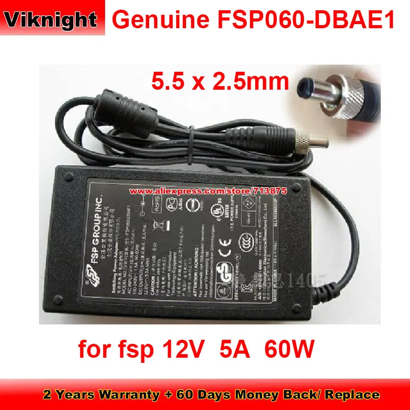 

Genuine FSP FSP060-DIBAN2 AC Adapter 12V 5A 60W Charger FSP060-DBAB1 for Rxiomtek P6173PG-AC-RC Metal Tip Power Supply