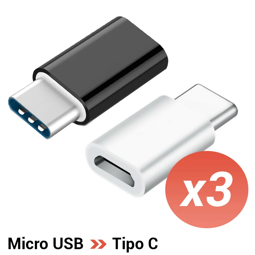 Adaptador para móvil adaptador usb a tipo c conexión para carga y transferencia de datos adaptador micro usb a tipo c universal