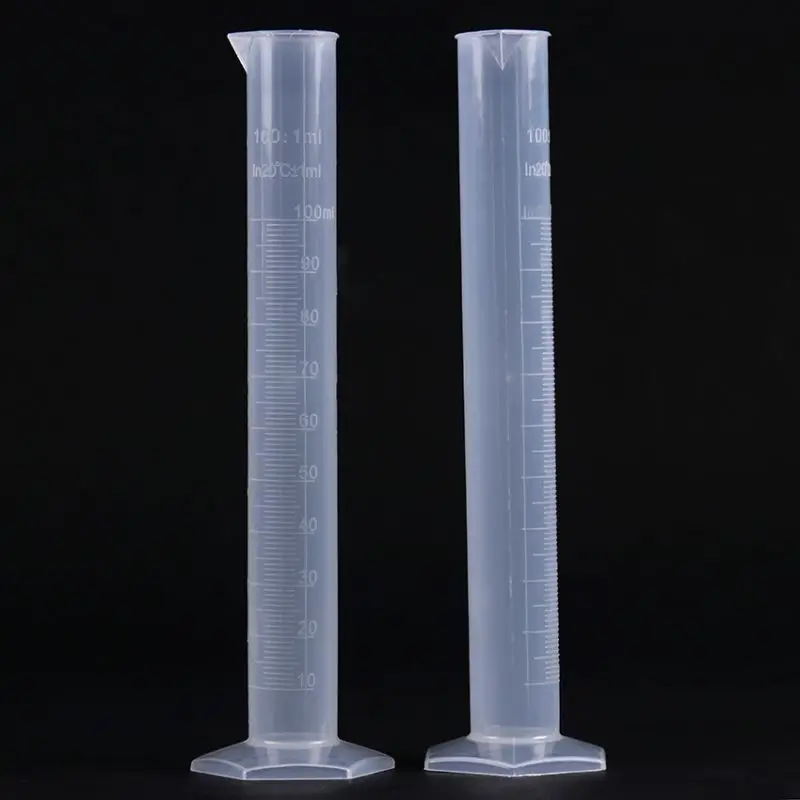 1 PCX Hexagon Bottom Transparent Measuring Plastic Graduated Cylinder Test Tube Laboratory Tool 10/ml-1000ml