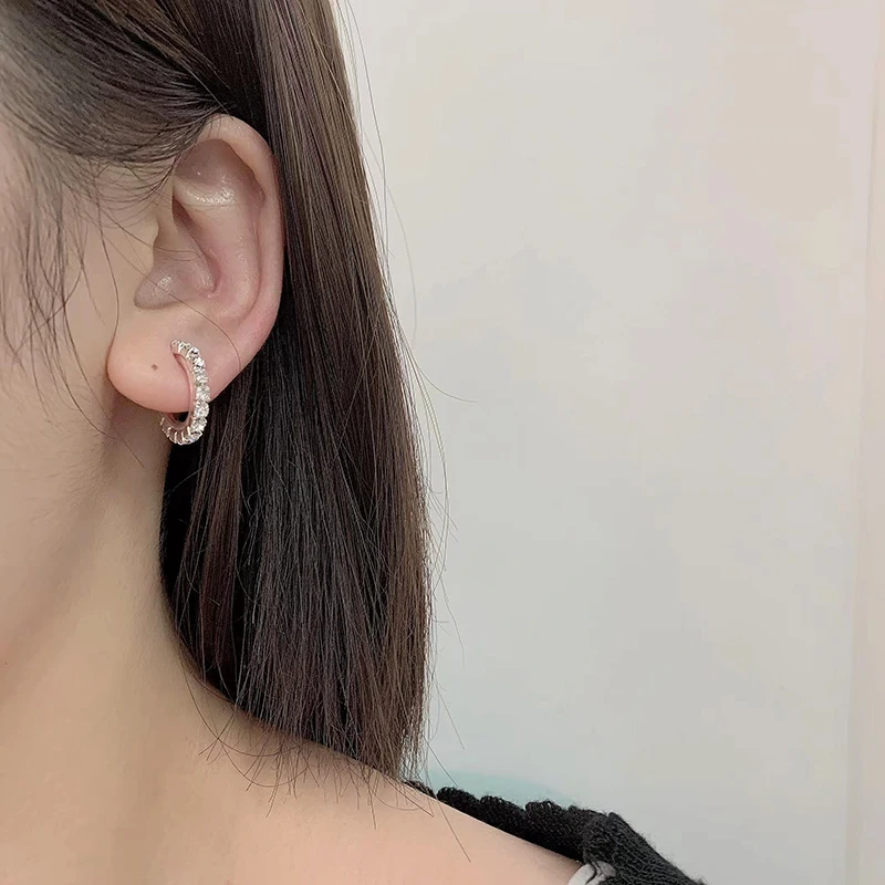 UNNAIER 1 Pair Earrings Fake Earrings Men's Non-Pierce Ear Clips Women's Earrings 2023 Fashion Trend Non-Pierce Zircon Earrings