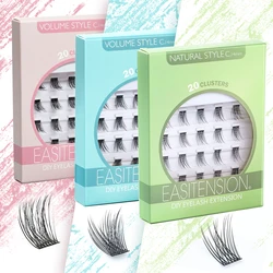 EASITENSION Natural Volume Mix Individual Cluster Eyelash Extension Professional 3D Volume Effect Faux Eyelashes Bundles Lashes