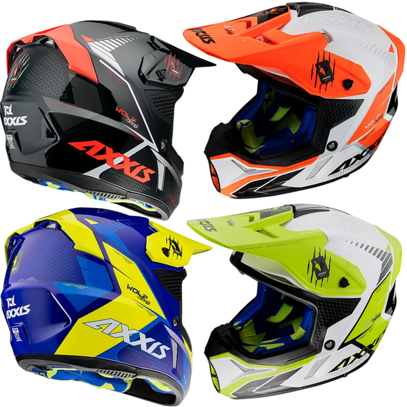 AXXIS MX803 Wolf Star Track-motorcycle helmet off road motorcycle enduro A3 A4 B5 C17 touring motorcycle XS-XL, AM, AZ, NJ, RJ