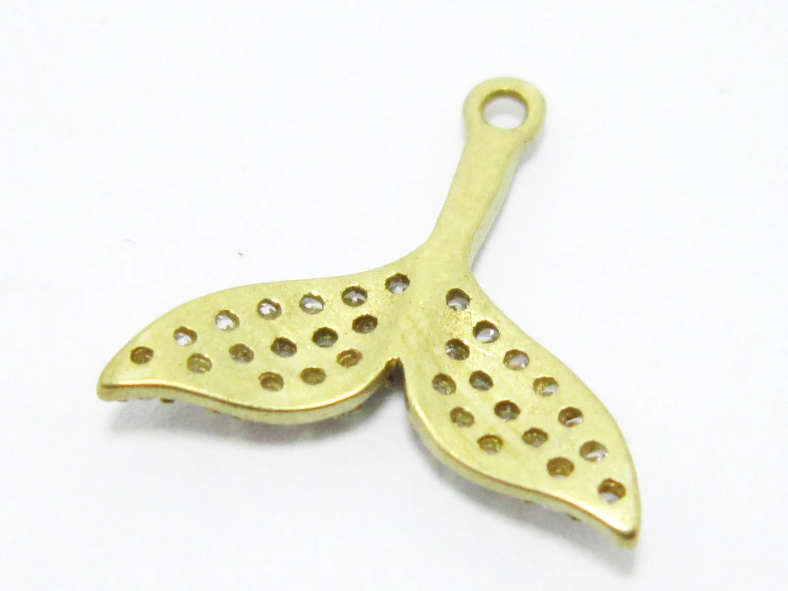 2pcs Brass Charms, Fish Tail Charm, Earring Charms, Dolphin tail 14x14mm, Earrings Accessories, Jewelry Making R980