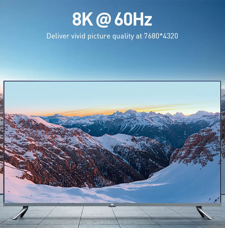 MOSHOU kabel 2.1 HDMI 48Gbps 8K @ 60Hz 4K @ 120Hz, kabel HDMI kecepatan tinggi HDCP 2.2 & 2.3 HDR 10 eARC untuk Dolby Vision Atmos