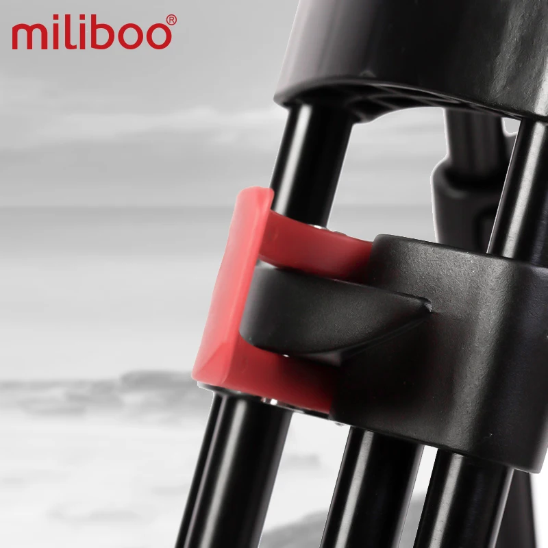 miliboo 603A Professional Travel Camera Tripod With Fluid Head Heavy Duty Aluminum Tripod Shooting Bird 75mm Bowl Size