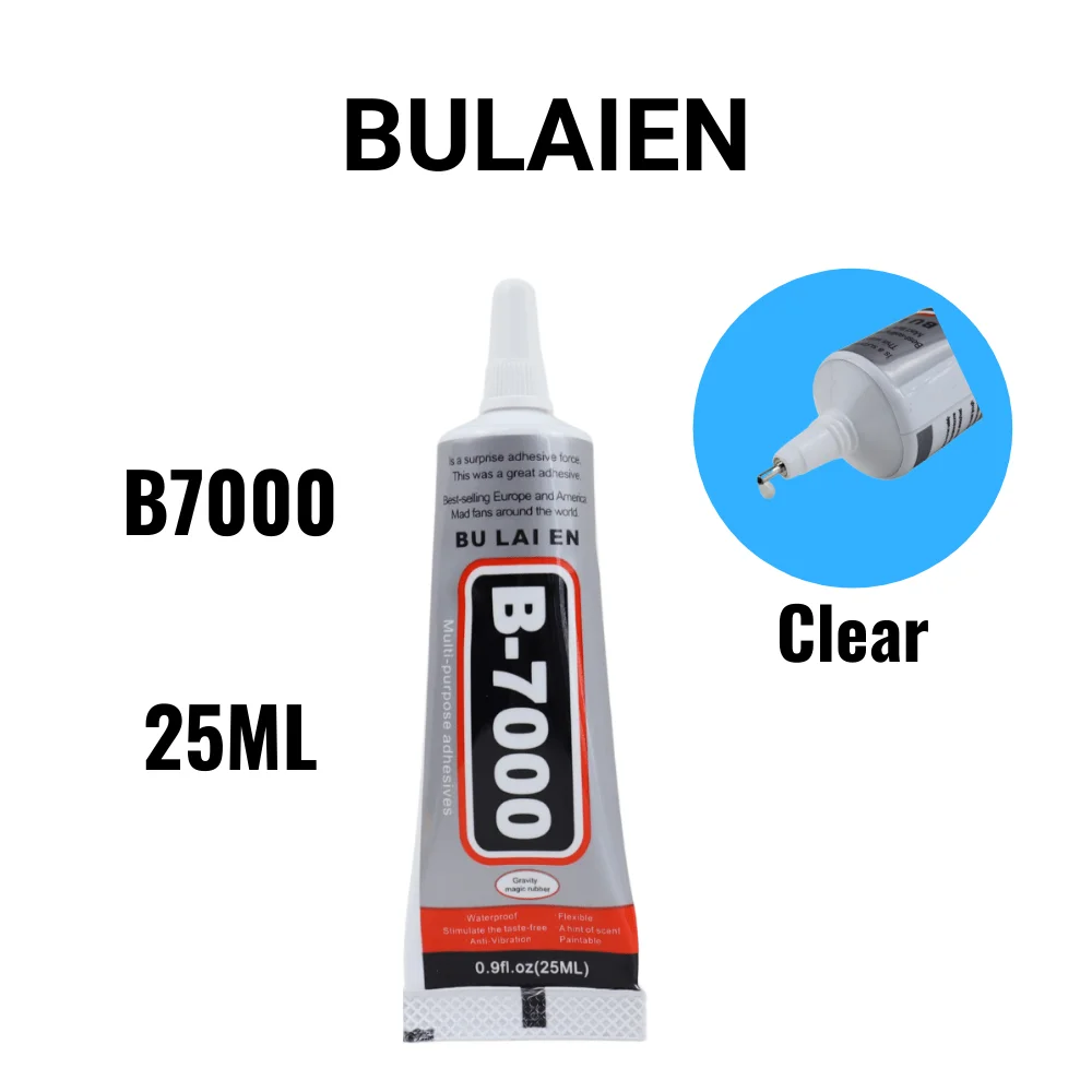 

Bulaien B7000 25ML Clear Contact Phone Repair Adhesive Universal Glass Plastic Leather Wood Glue With Precision Applicator Tip