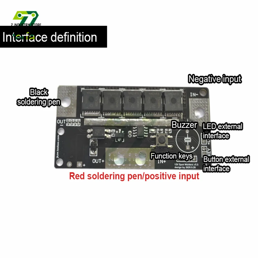 12V fai da te saldatrice a punti PCB circuito 18650 batteria al litio assemblaggio scheda di controllo portatile saldatrice a punti portatile