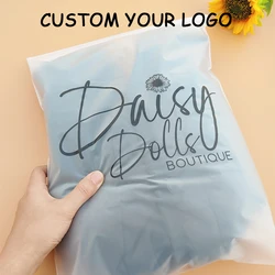 100pcs Custom frosted zipper bags, clear zip lock bag, high quality clothes plastic bag for Clothing Coat Jeans Hoodies Package