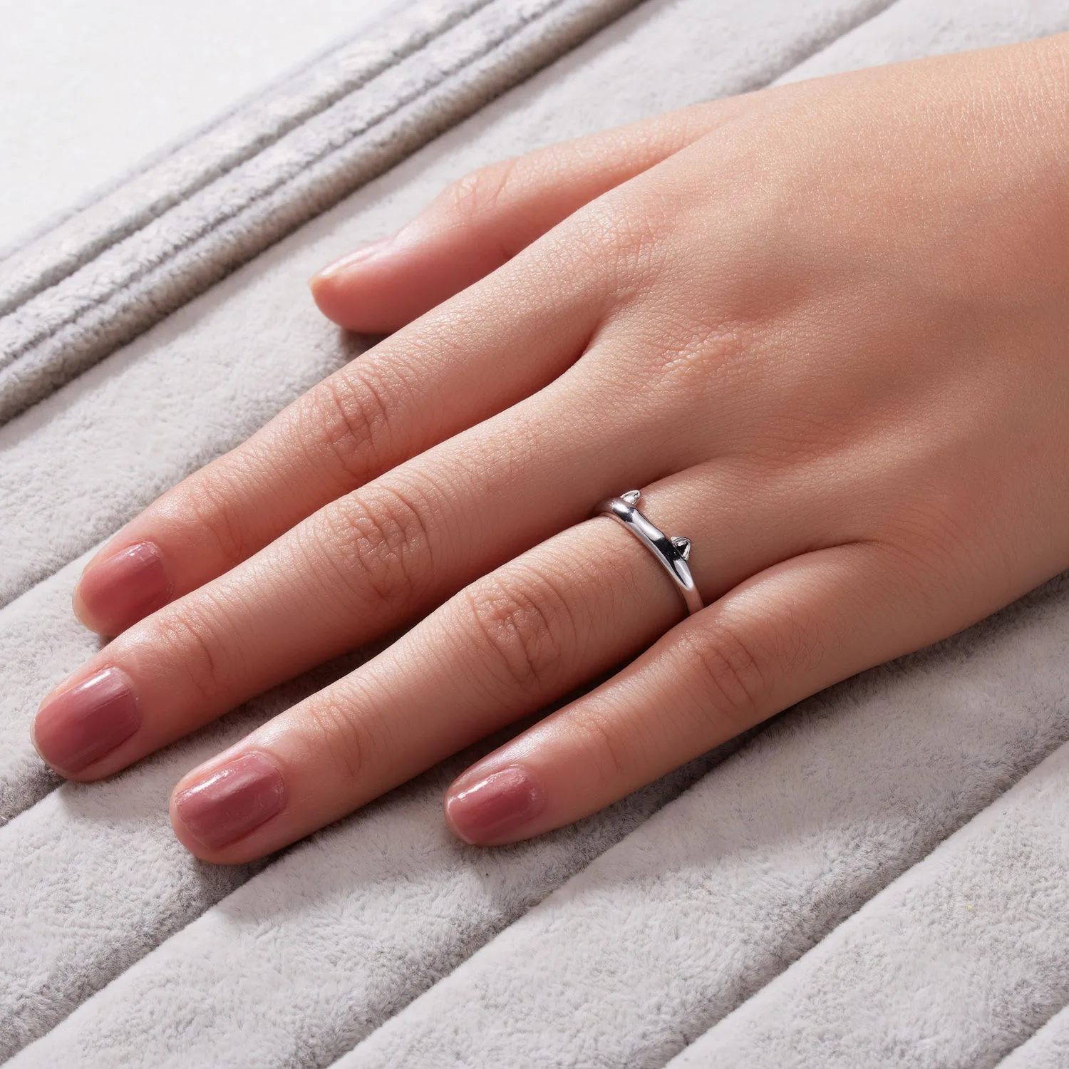 Vintage Nette Klettern Baum Katze Anhänger RingeFür Frauen Männer Persönlichkeit Silber Überzogene Dornen Tier Ring Unisex Finger Schmuck – Detail 9