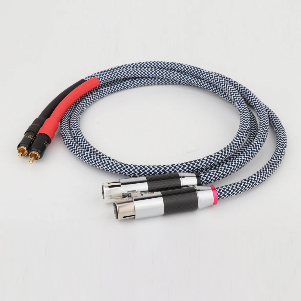 Hi-end Audio Cable 2 RCA Male to 2 XLR 3 Pin XLR Female Interconnect cable