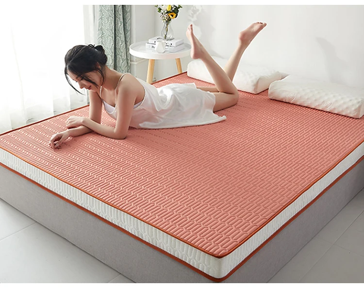 Thai Latex Sponge filling Mattress Floor Mat Foldable Slow Rebound Tatami Cover Bedspreads Thicken Twin King Queen Full Size