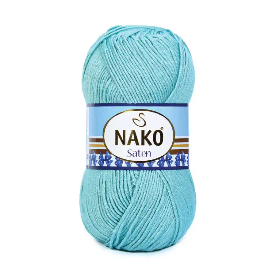 Premium Knitted Yarn - 29 Color Options 230 Meter (100gr) - Hand Knitting Ball - Nako Saten - Vest - Multicolor - Cardigan - Sweater - Hobby -