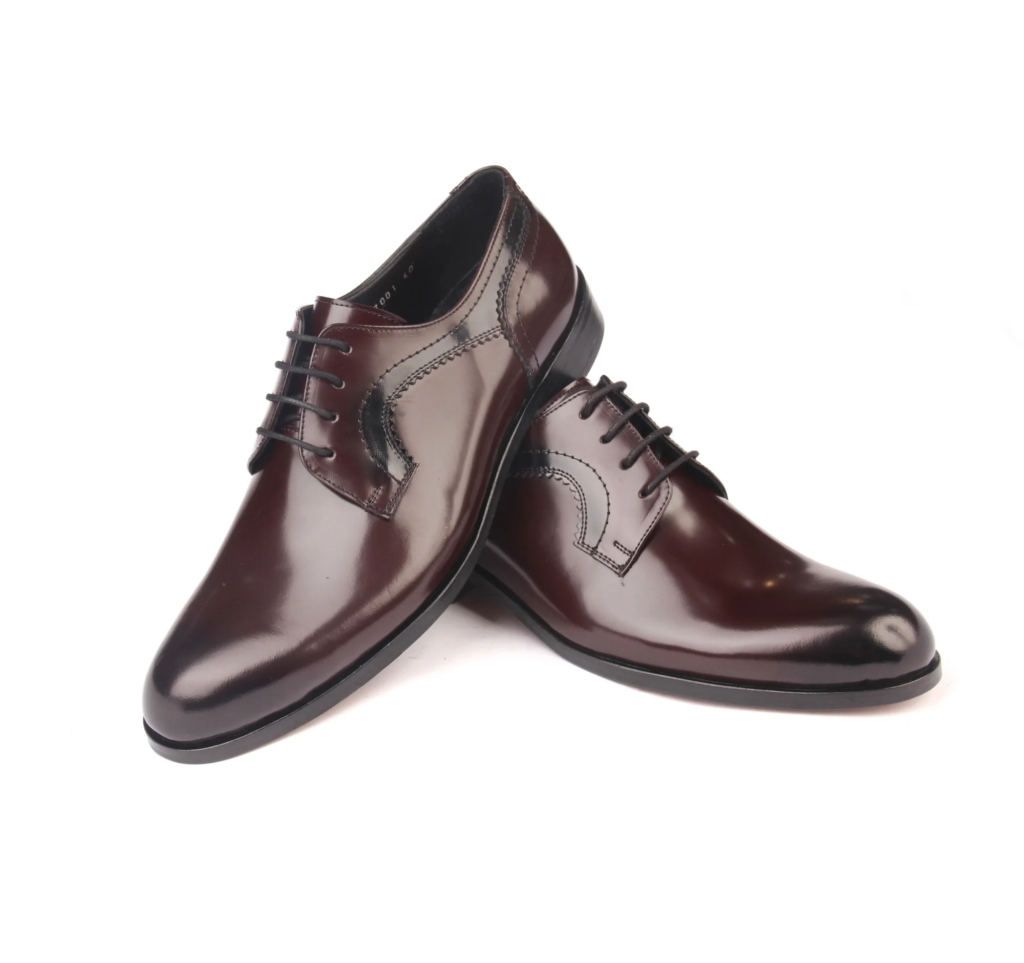 Handmade Maroon Burgundy Classic Derby Shoes, Matte Patent Real Calf Skin Leather, Lightweight EVA Sole, Men's Formal Footwear