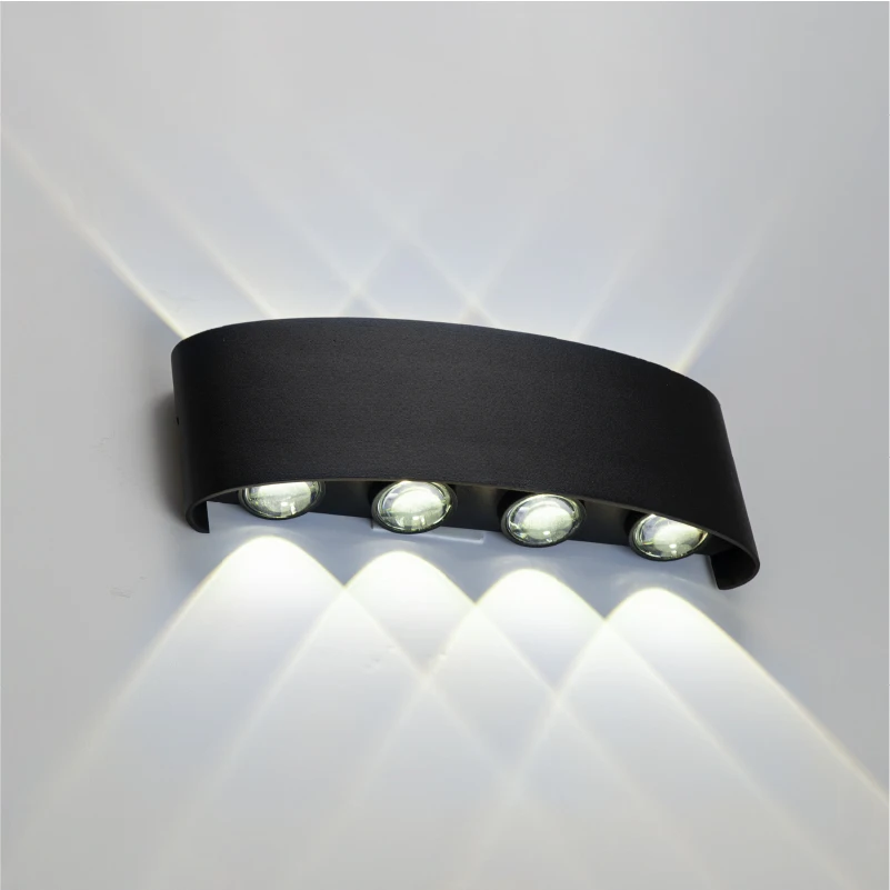 8 W modern style black oval waterproof LED applique, can be installed indoors and outdoors. Cold Light (6000K) [