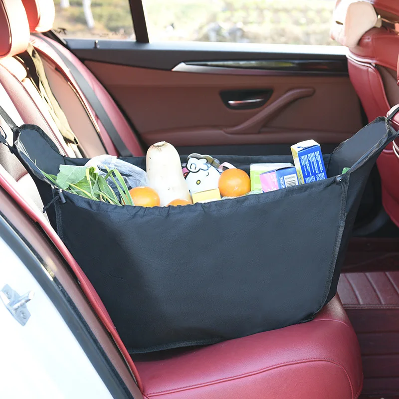 Large Capacity Multifunction Car Rear Storage Bag Shopping Basket Car Interior Finish Container Car Folding Shopping Bag Travel