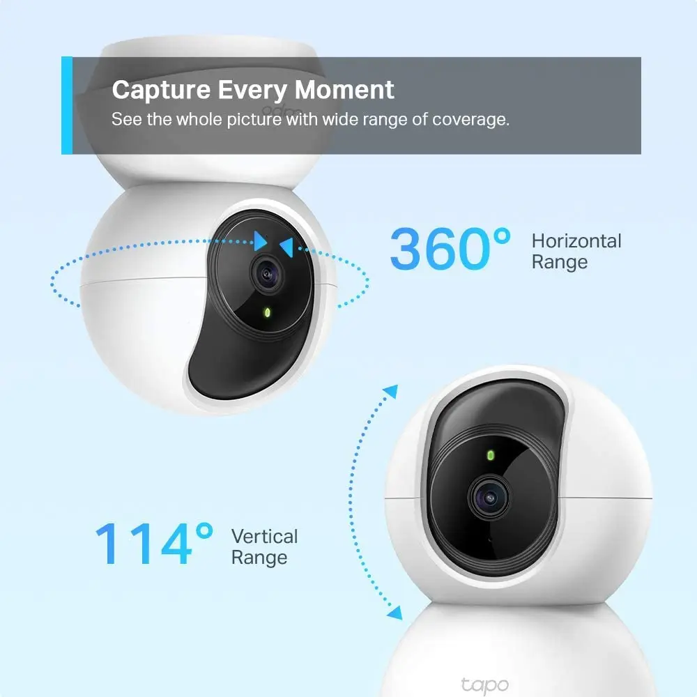 TP-Link, Tapo C200 Smart Wifi Camera, Original Product, Wireless Indoor Security Camera 1080p Up to 30 ft Night Vision