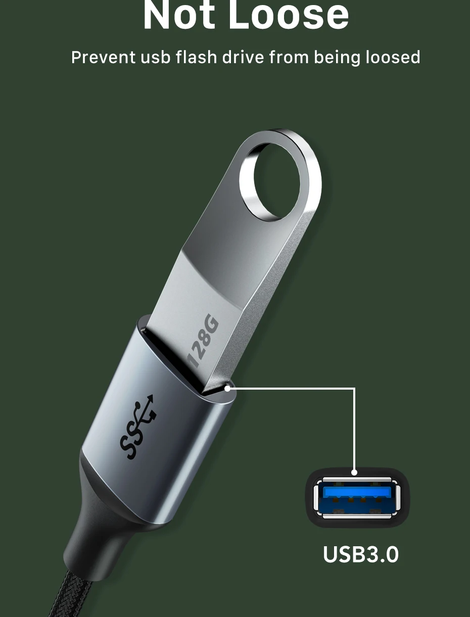 CABLETIME OTG Typ C Kabeladapter USB3.0/3.2 auf Typ C Adapteranschluss 5/10 Gbit/s für MacBook Xiaomi Huawei USB C OTG Connect – Detail 8