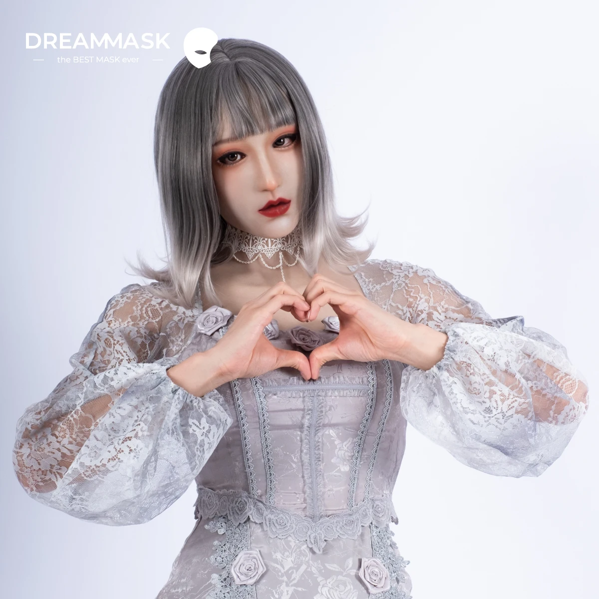 (Nina)Crossdress Full Head Realistic Silicone Sexy Lady Transgender Male To Female Cosplay Mask With Breast Torso DMS M22