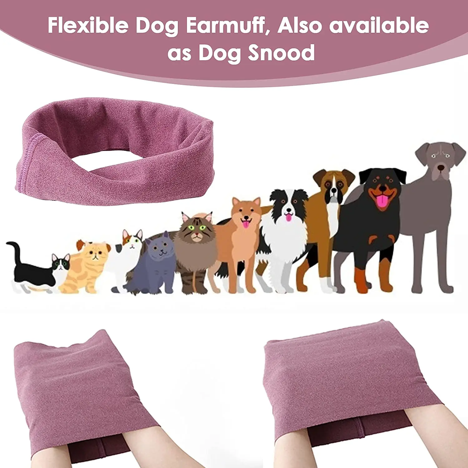 Hat for Dogs Cats Dog Quiet Ear Covers for Noise Protection Calming Earmuffs for Pet Accessories Winter Pet Ear Cover Cloth Hats