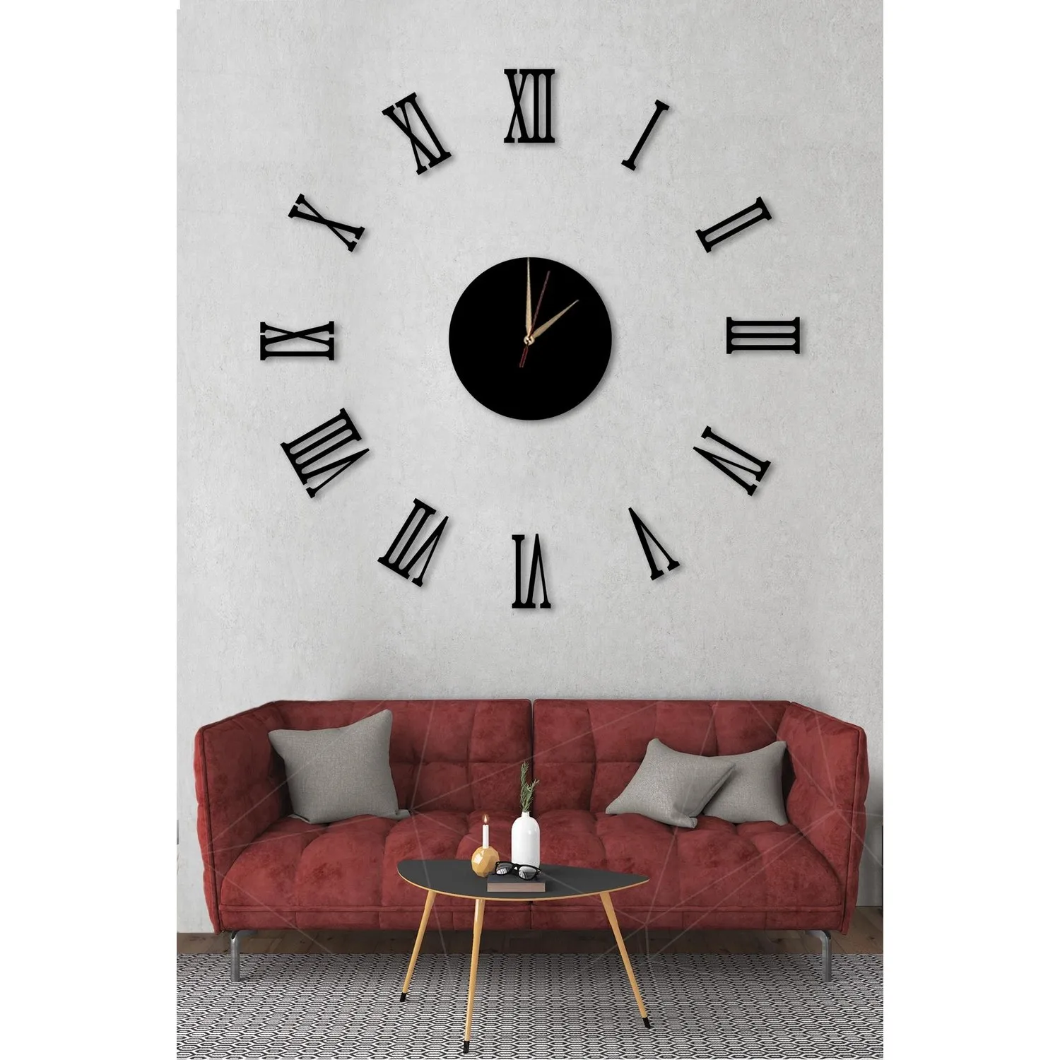 

Dekolia Belly Wall Clock Large Wooden Roman Digit Black Gold Silver Home living room decoration Wall clock часы настенные