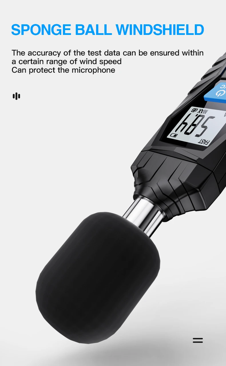Sound Meter SL720 Noise Tester Sound Detector Decible Monitor 30-130dB Audio Measuring Instrument Sound Level Indicator