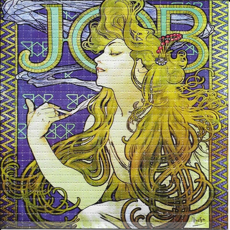 Job Psychedelic LSD Acid Free Blotter Art Print Trippy Perforated Paper Painting Wall Picture Home Decor Poster Canvas Paper