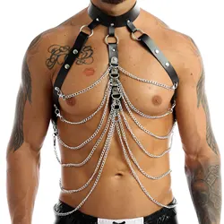 Bsie M-Poitrine en cuir SFP Jos pour hommes, corps sexuel, Bondage, SFP, environnement jeu, tour de cou, NashBondage, collier, jouets sexy