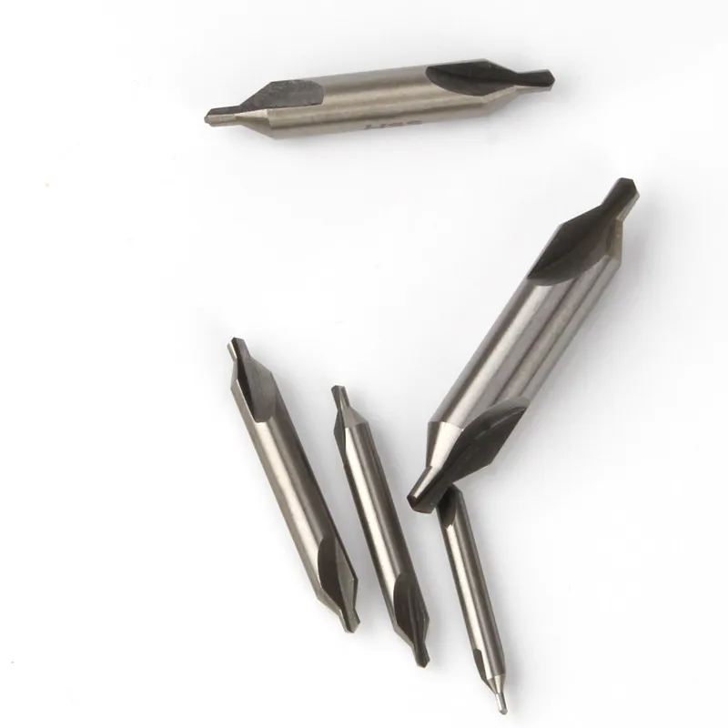 Citop 5pcs/set Drill Bits Imperial Standard HSS Combined Center Drill 60 Degree Angle 1/8" 3/16" 1/4" 5/16" 3/8" Metal Drill Bit