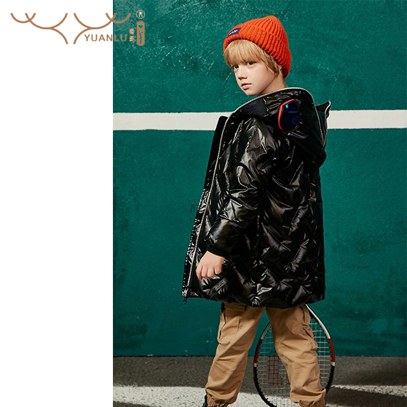 YuanLu Alien Kids Duck Down Clothing Thickened Down Girls Jacket Baby Winter Warm Coat Kids Zipper Hooded Costume Boys Outwear