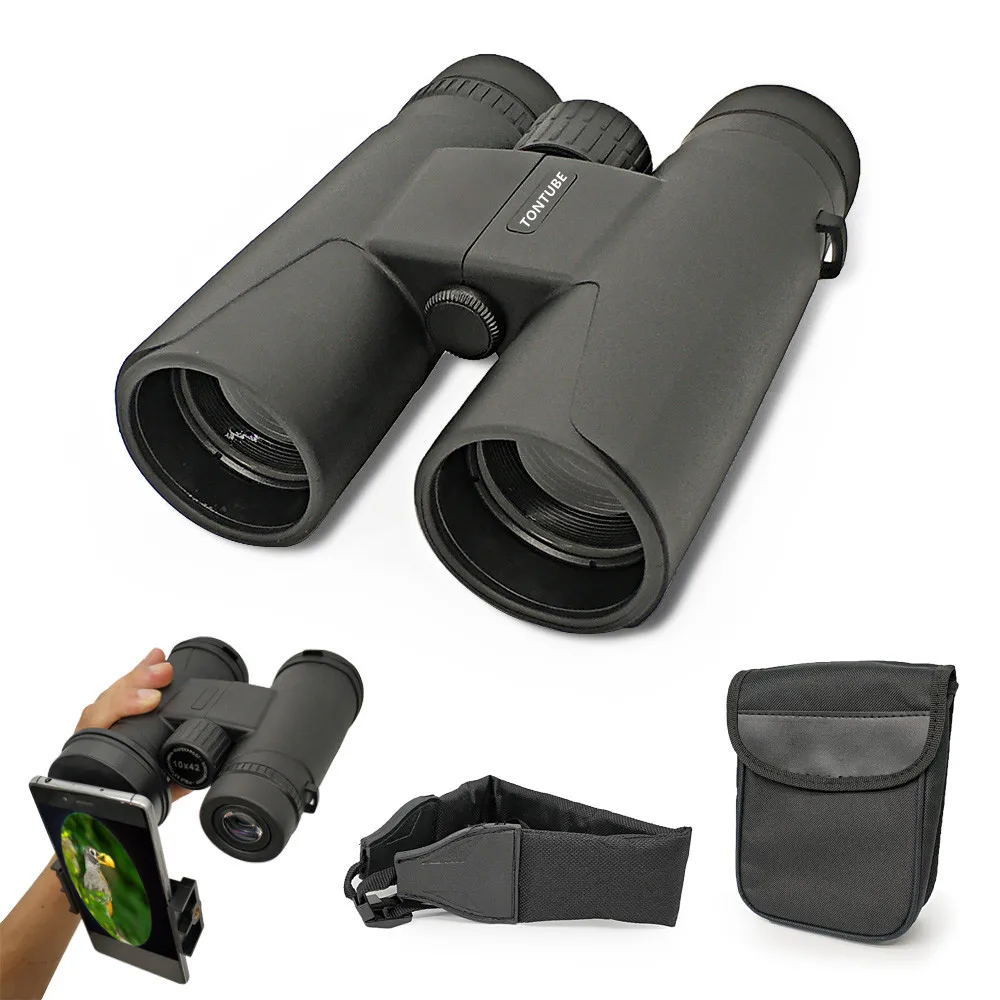 

TONTUBE Powerful Binoculars 8x42/10x42 Professional Telescope for Cell Phone with BAK4 Proof Prism for Camping Epuipment Tourism