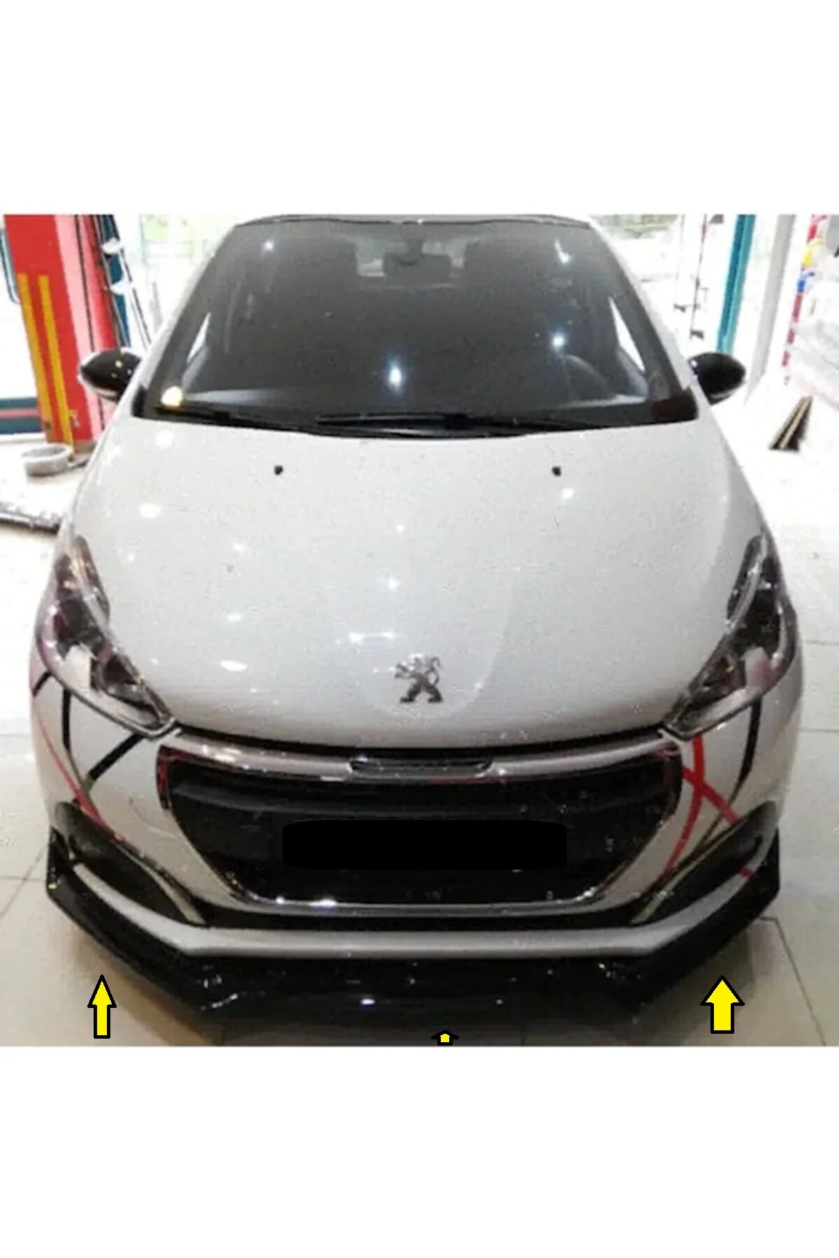 

Накладка на передний бампер для моделей PEUGEOT 208, 2012-2020, автомобильные аксессуары для стайлинга, универсальный спойлер, модифицированный запасной клапан