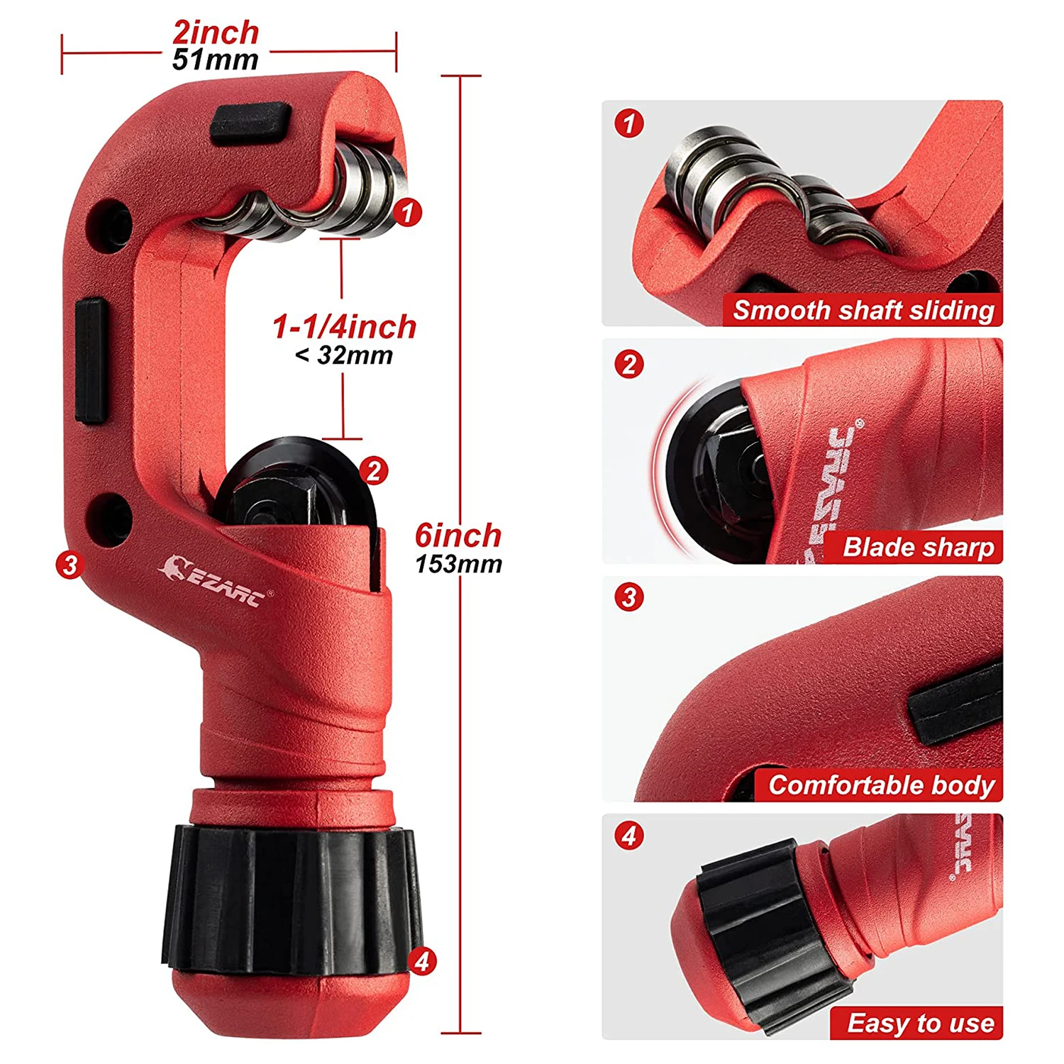 EZARC Pipe Cutter Spare Blade for Medium Large Pipe Cutter for Cutting Pipes of Aluminum Copper PVC Thin Stainless Steel Tube